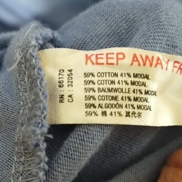 Anthropologie Daily Practice Lng Slv Ruched Cottn Blend Fit Flare Dress M Casual - Picture 5 of 5